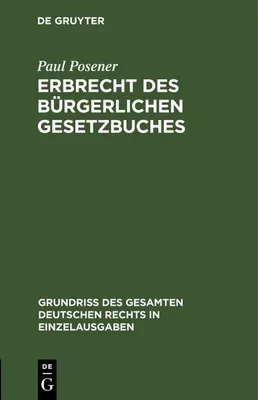 Produktbild von Erbrecht des Bürgerlichen Gesetzbuches