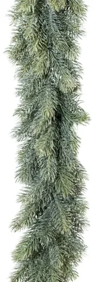 Produktbild von Künstliche BLAUTANNENGIRLANDE. 180cm. 120 Tannentriebe EIS GEFROSTET