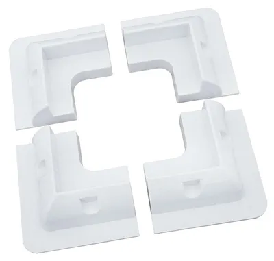 Produktbild von Set mit 4 Halterungen zur Befestigung von Sonnenschutzvorrichtungen, ohne Bohren