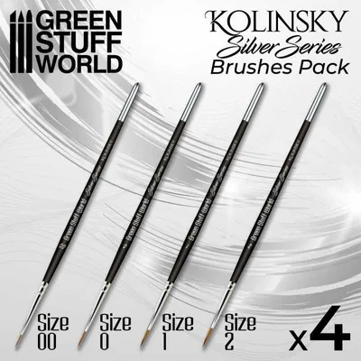 Produktbild von Green Stuff World GSW10193 - SILVER SERIES Kolinsky Brush Set - Neu