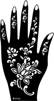 Produktbild von Henna Tattoo Schablone für die Linke Hand