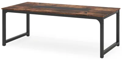 Produktbild von Großer Computertisch Schreibtisch - XXL Chefschreibtisch 180x90x77 cm - Rechteckige E1 Spanplatte - Stabiler Arbeitstisch fürs Büro - Rustikal braun
