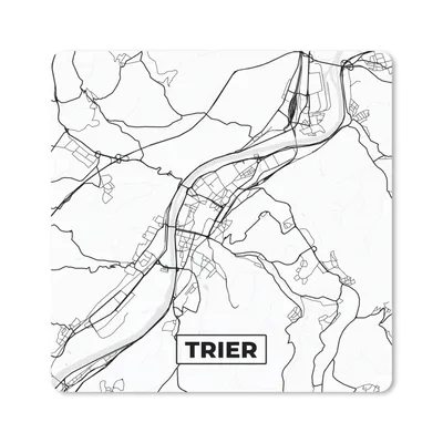 Produktbild von MuchoWow® Mauspad Mousepad Karte - Trier - Stadtplan 20x20 cm - Mousepads - Maus Mat - Pad - Mausunterlage - Desk Mat - Bureauartikeln
