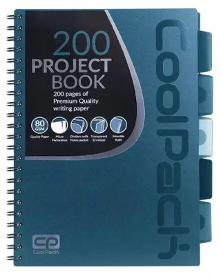 Produktbild von A4 Notizbuch 100 Blatt Patio Coolpack 5 Tab türkis