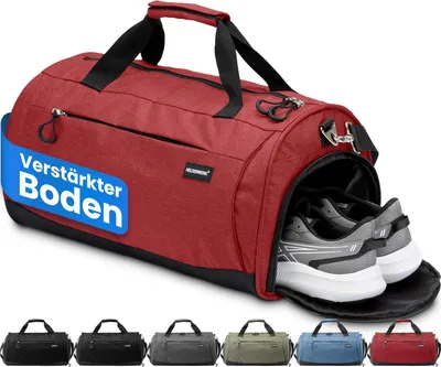 Image de Sac de sport avec compartiment à chaussures et compartiment pour les vêtements mouillés, 30 litres, 48 x 26 x 25 cm, idéal pour l'entraînement et les voyages