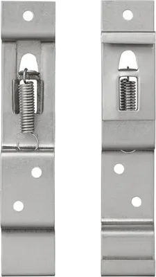 Image de Pinces robustes pour plaques d'immatriculation Benson en acier inoxydable - lot de 2 - résistantes à la rouille et durables