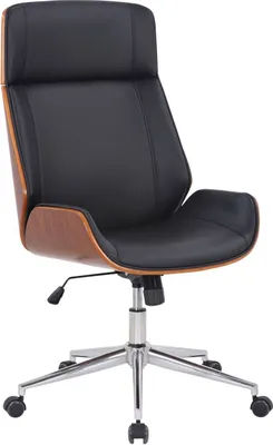 Produktbild von Bürostuhl Varel Kunstleder walnuss/schwarz