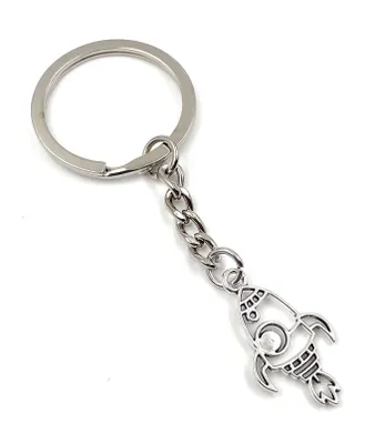 Produktbild von Onwomania Schlüsselanhänger - "Rakete Weltall Raumschiff" - Metall Glücksbringer ideal als Geschenk z.B. für den besten Freund, die beste Freundin, Mama