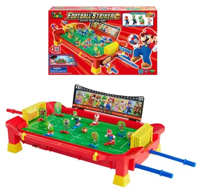 Image de EPOCH Games - 7604 Super Mario Football Striker - Jeu de société, jeu de foot de table