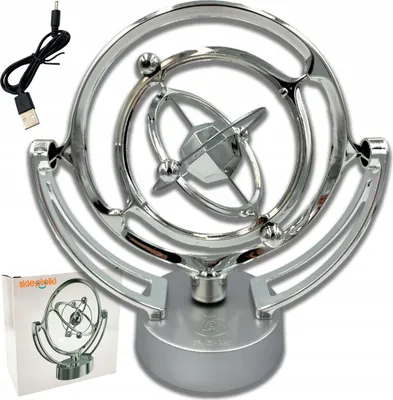 Produktbild von Lolex | Pendel Perpetuum Mobile 3d - Silber - Magnetsystem - Schreibtischdekoration - 23 X 25 Cm