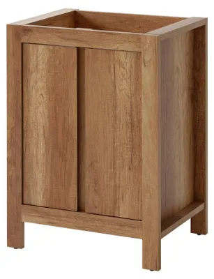 Immagine prodotto di Mobile sottolavabo KALUNA 60 cm – Colore legno di noce – Stile rustico da appoggio