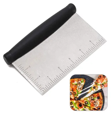 Teigschaber aus Edelstahl mit Antirutschgriff, 18 cm