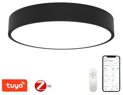 Produktbild von IMMAX NEO RONDATE SLIM SMART Deckenleuchte 80 x 7 cm 65 W schwarz Zigbee 3.0, TUYA