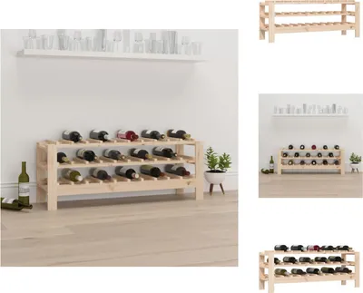 Produktbild von vidaXL Weinregal 109,5x30x42 cm Massivholz Kiefer -  Weinregale