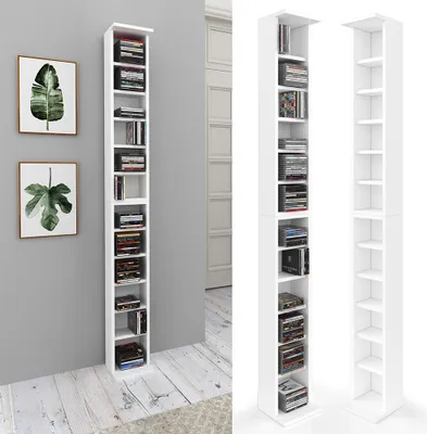 Obrázok produktu pre Polička na CD Vicco  biely 21 x 183.6 cm Veľká sada 2 ks, Model 25368