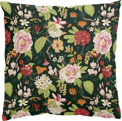 Produktbild von Dekokissen Muster drinnen / Indoor Zierkissen Canvas waschbar Blumenmuster bunt Illustration Sofakissen mit Füllung