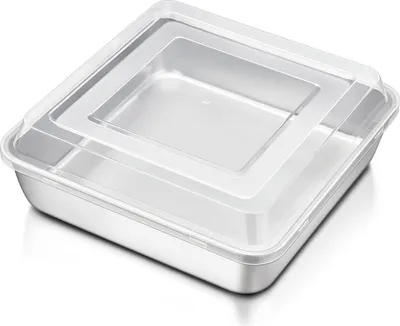 Zdjęcie produktu dla Joyfair forma do pieczenia ze stali nierdzewnej z pokrywką 24x24x5cm kwadratowa forma do pieczenia