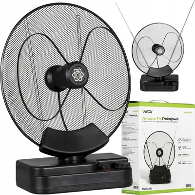 Zdjęcie produktu dla Vayox Antena TV DVB-T/T2 VA0090 | 4K | LTE | Przewód 1,3 m | Czarna