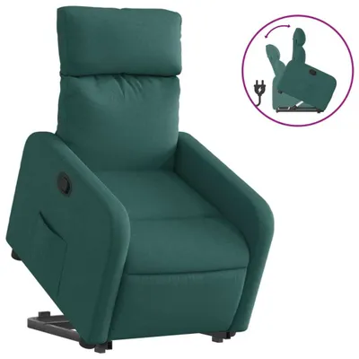 Produktbild von vidaXL Relaxsessel mit Aufstehhilfe Dunkelgrün Stoff