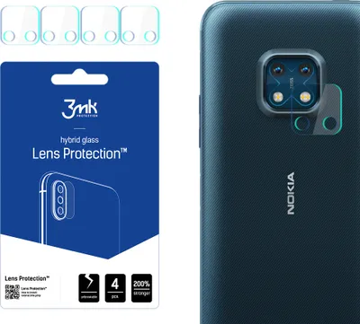 Produktbild von 3mk Hybridglas Lens Protection für Nokia XR20 Kamera Objektiv Kameralinse 0,16mm 6H (4 Stück)