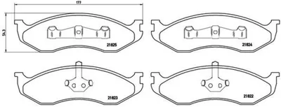 Produktbild von Brembo Bremsbelagsatz, Scheibenbremse Vorderachse P 37 004