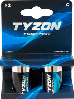 Image de Tyzon 1,5 V taille C Piles super alcalines, paquet de 2