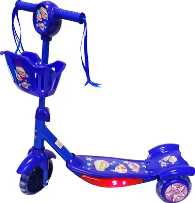 Produktbild von Kinder-Roller - leuchtend - 3 Räder BLAU