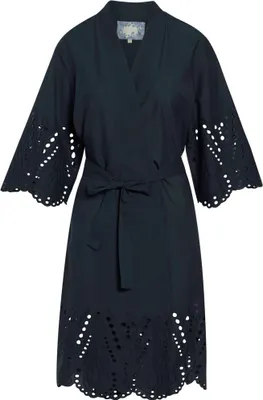 Produktbild von Essenza Satin Kimono Sarai Tilia  Farbe nightblue Größe L