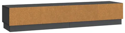 Image de Meuble TV avec tiroir Noir 147 x 34,5 x 27 cm Bois d'ingénierie