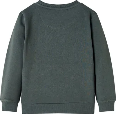 Image de vidaXL Sweatshirt pour enfants Kaki foncé 140