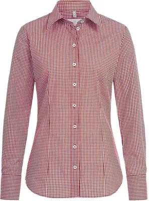 Produktbild von Greiff Corporate Bluse BASIC Damen ® Rot kariert 32
