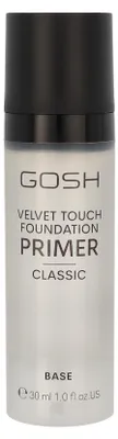 Produktbild von GOSH Velvet Touch Foundation Primer Classic, Universal, 30 ml, Flüssigkeit, Pumpenflasche, Feuchtigkeitsspendend, Glättend, Matte