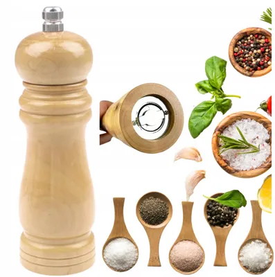 Produktbild von 7&7 sn55014 Hölzerne Handmühle mit Keramikklinge