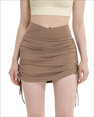 Produktbild von Nahtlose Radlerhosen für Damen mit Zweischicht-Design, atmungsaktiv und hoch tailliert, für das Fitnessstudio und Yoga, zur Hüftbetonung, TH003