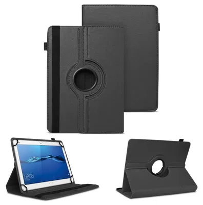 Produktbild von Tablet Hülle Huawei MediaPad M3 M5 Lite 10 Tasche Schutzhülle 360° Drehbar CaseFarben:Schwarz