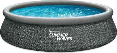 Produktbild von Summer Waves Pool Set Dark Herringbone 3,96m x 84 cm