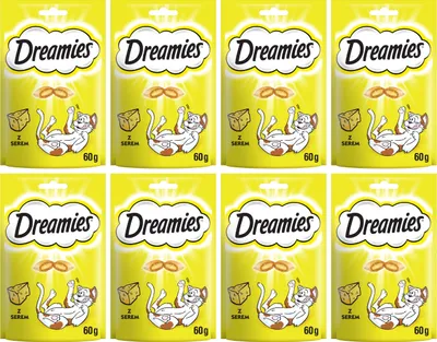 Produktbild von Dreamies - Leckerli für Katzen ab 8 Wochen mit leckerem Käse 8 x 60g