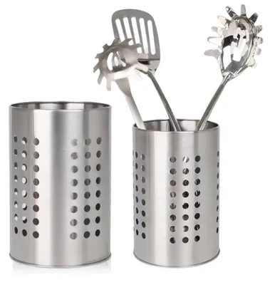 Productafbeelding van Set van 2 keukenutensilienhouders van roestvrij staal