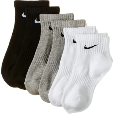 Produktbild von 3 Paar Nike Socken Herren Damen SX7667 - Farbe: weiß grau schwarz - Größe: 38-42