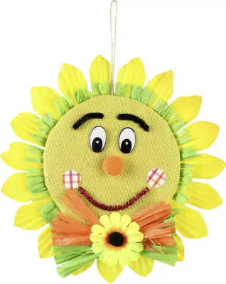 Produktbild von Herbstdeko Sonnenblume Kunststoff 25 cm grün-gelb