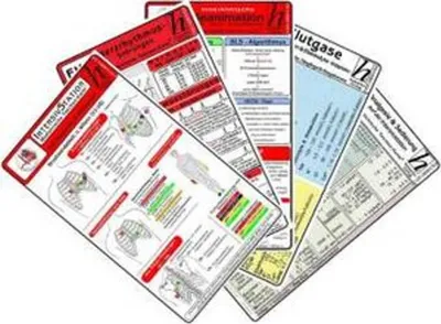 Obrázek produktu pro Intensiv-Station Karten-Set 2025 - EKG Diagnostik & Ableitungen, Herzrhythmusstörungen, Reanimation - Innerklinisch, Blutgase, Säure-Basen & ... Analgesie & Sedierung auf der Intensivstation