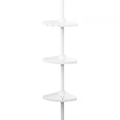 Zdjęcie produktu dla półka prysznicowa i wannowa 20 x 165/275 cm stalowa biała