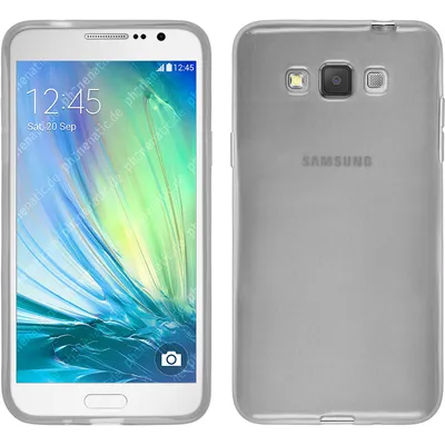 Produktbild von PhoneNatic Case kompatibel mit Samsung Galaxy Grand 3 - weiß Silikon Hülle transparent + 2 Schutzfolien