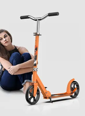 Produktbild von Cityroller Roller Scooter Kinder Erwachsene Tretroller Kickroller XXL bis 100Kg Orange