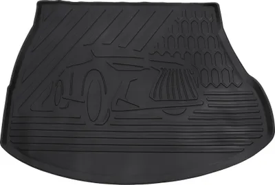 Produktbild von Cargo Liner Kofferraummatte Kofferraum Gepäck Kofferraumwanne Matte für Lexus NX NX250 NX350 NX450h 2022-2024 Schwarz TPE 1 Stück Flaches Gesicht Diagonale Streifenmuster