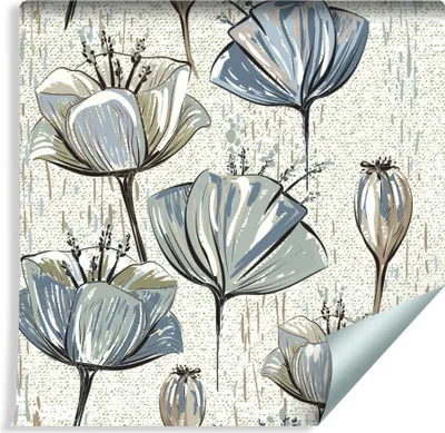 Produktbild von 10m VLIES TAPETE Rolle Blumen Blätter Flora Ornamente Natur Gemalt XXL