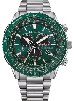 Image de Citizen. Chronographe pilote en acier, àélectronique