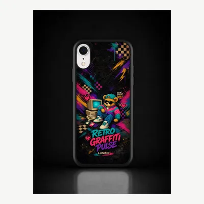 Image de Coque pour iPhone X / XS, étui de protection pour téléphone portable, modèle avec motif graffiti rétro – LUNØIR ©