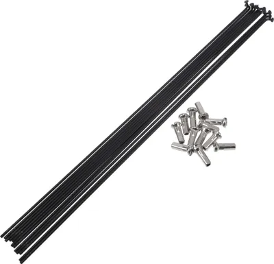 Produktbild von Fahrradspeichen 14G 275mm Länge Fahrradrad Speichen 304 Edelstahl Schwarz 1 Satz