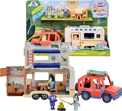 Image de Jeu de figurines Bluey, véhicule 4x4 automatique, ensemble d'aventures de camping Deluxe